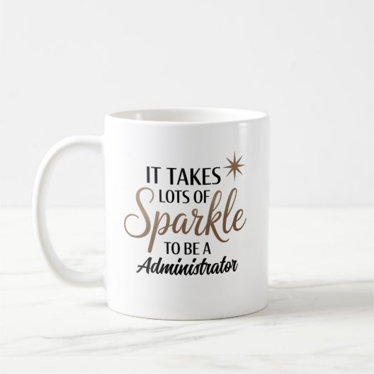 Administrator Sparkle -おもしろい管理ギフト コーヒーマグカップ (左)