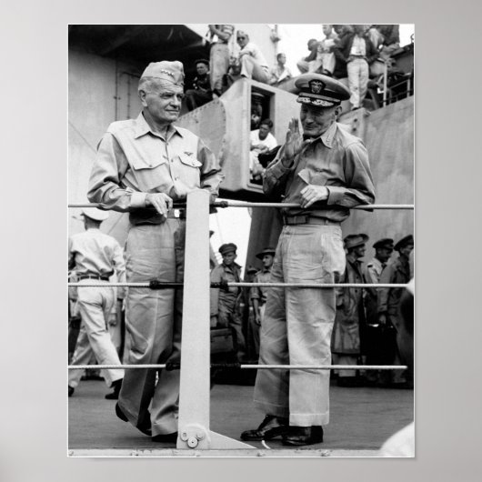 Admiral Bull Halsey and Admiral McCain ポスター (正面)