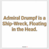 Admiral Drumpf Ship-Head Hankamer Artjunkhaus Yum. シール (シート)