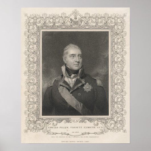 Admiral Sir Edward Pellew, c.1810 ポスター (正面)