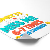 Admit It You’ll Miss Me 67 Funny Printable Poster ポスター (角)