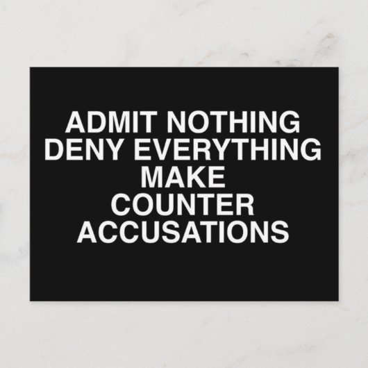 Admit Nothing Post Card ポストカード (正面)