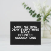 Admit Nothing Post Card ポストカード (スタンド正面)