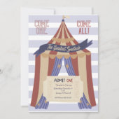 Admit ONE Circus Birthday Invitation 招待状 (正面)