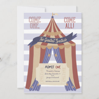 Admit ONE Circus Birthday Invitation 招待状
