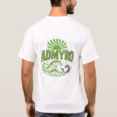 Admyro Waves Men's T-Shirt – Logo Front & Back Des Tシャツ (裏面)
