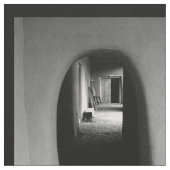 Adobeの戸口の白黒写真の生地 ファブリック (クローズアップ)