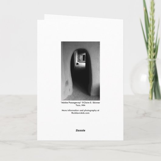 Adobeの通路の黒く及び白い写真の空白のなカード カード (裏面)