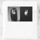 Adobe Corridor:白黒フォトステッカー 長方形シール (バッグ)