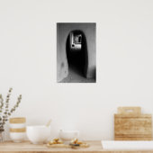 Adobe Doutorアーキテクチャの白黒の写真 ポスター (キッチン)