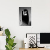 Adobe Doutorアーキテクチャの白黒の写真 ポスター (ホームオフィス)