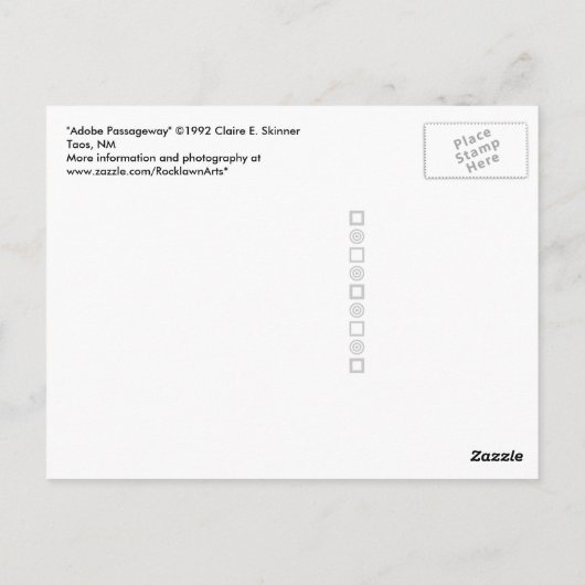 Adobe Doutorアーキテクチャの白黒の写真 ポストカード (裏面)