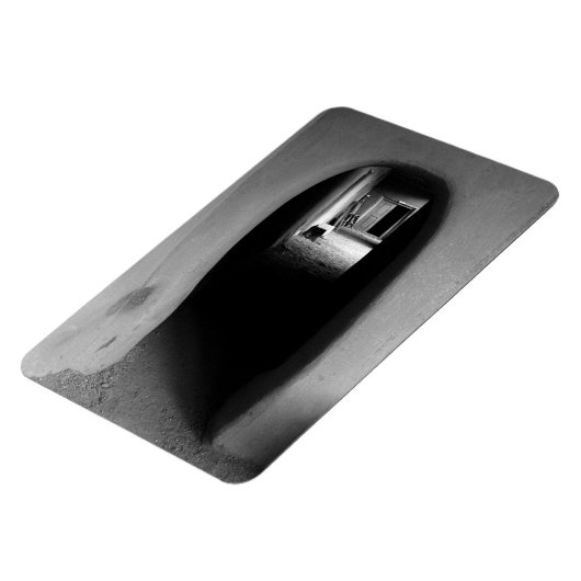 Adobe Doutorアーキテクチャの白黒の写真 マグネット (左側)