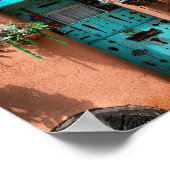 Adobe House Taosニューメキシコ写真 ポスター (角)