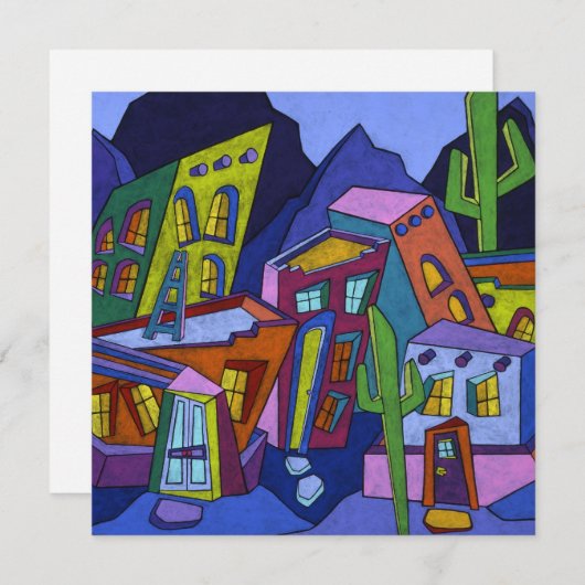 Adobe Noche (正方形) 招待状 (正面/裏面)