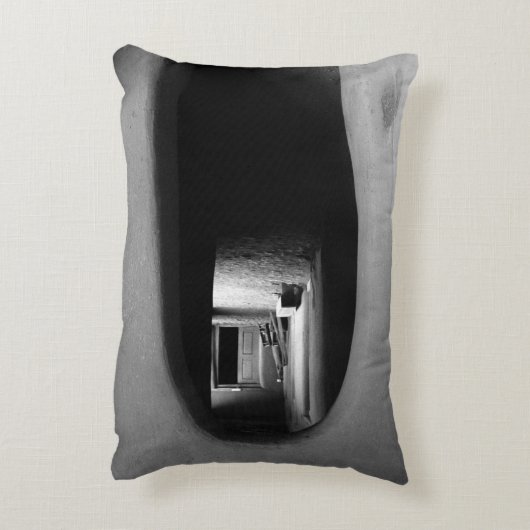 Adobe Passageway：白黒の写真 アクセントクッション (裏面(縦))