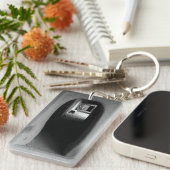 Adobe Passageway:白黒の写真 キーホルダー (正面右)