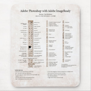 Adobe Photoshopの即時参考カード マウスパッド