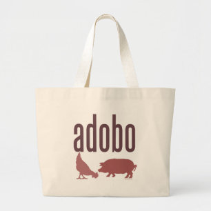Adobo: 鶏及びポーク ラージトートバッグ