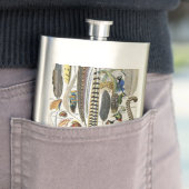 Adolphe Millot Dark Academia Vintage Bird Feather フラスク (インサイチュ)