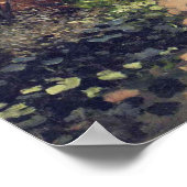 Adolphe Monet Reading in the Garden, 1866 ポスター (角)