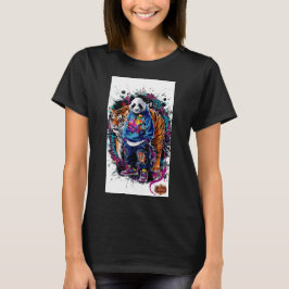 ADOM アーティスティックパンダ グラフィックTシャツ Tシャツ