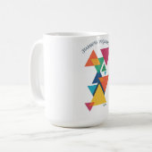 ADOM ジオメトリックアート長袖Tシャツ コーヒーマグカップ (正面左)