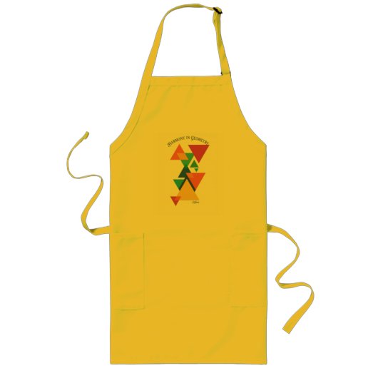 ADOM ジオメトリックアート長袖Tシャツ ロングエプロン (正面)