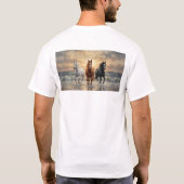 ADOM プレミアム ミニマリスト 馬 アート Tシャツ (裏面)