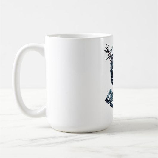 ADOM "混沌を受け入れる" レディースTシャツ コーヒーマグカップ (左)