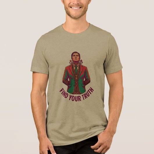 ADOM 真実を見つける カオスの声 トライブレンドTシャツ (正面)