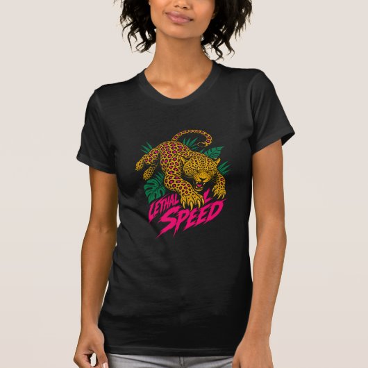 ADOM 致命的なスピード レオパード Tシャツ (正面)
