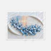 ADOM Azure Butterfly Flight Blanket フリースブランケット (正面(横))