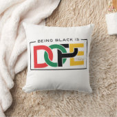 ADOM "Being Black Is Dope" VネックTシャツ クッション (ブランケット)