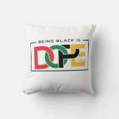 ADOM "Being Black Is Dope" VネックTシャツ クッション (正面)