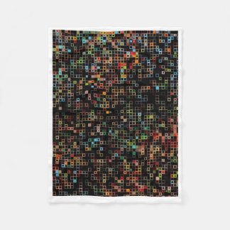 ADOM Colorful Mosaic Pixel Art Blanket フリースブランケット