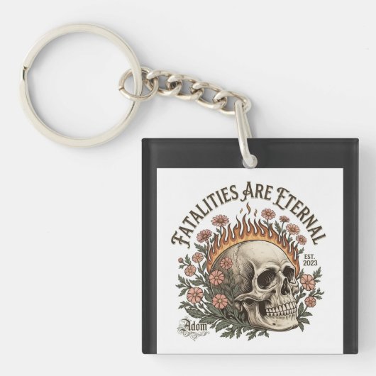 ADOM "Fatalities Are Eternal" レディースTシャツ キーホルダー (正面)