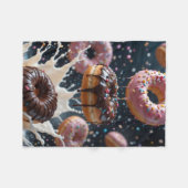 ADOM Floating Donuts Milk Splash Blanket フリースブランケット (正面(横))