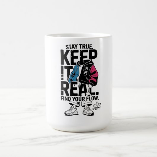 ADOM Keep It Real Long Sleeve Tee コーヒーマグカップ (中央)
