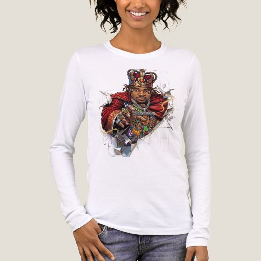ADOM King Playing Card Long Sleeve トライブレンドTシャツ (正面)