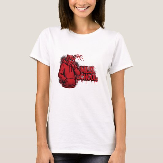 ADOM "MLSスクール" レディース グラフィックTシャツ Tシャツ (正面)