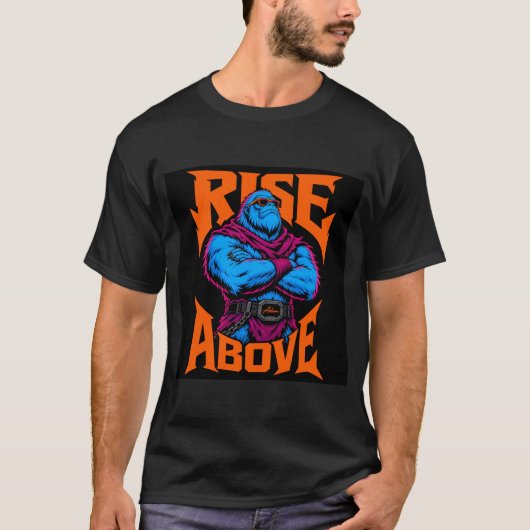 ADOM Rise Above ブルーゴリラ Tシャツ (正面)