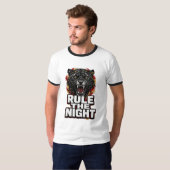 ADOM Rule The Night ブラックパンサー Tシャツ (正面フル)
