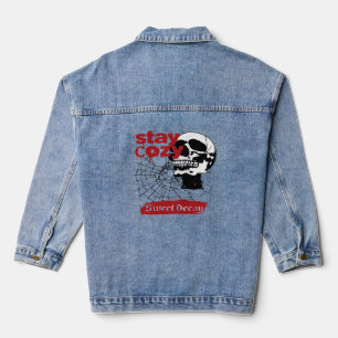 ADOM "Stay Cozy" レディース長袖グラフィックTシャツ デニムジャケット