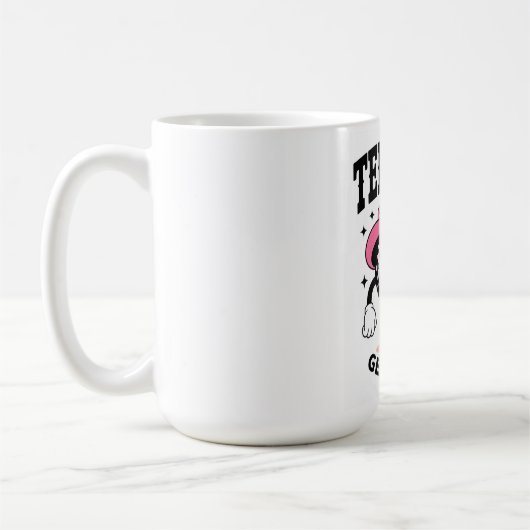 ADOM "Tee-Haw Get a Grip" レディース グラフィックTシャツ コーヒーマグカップ (左)