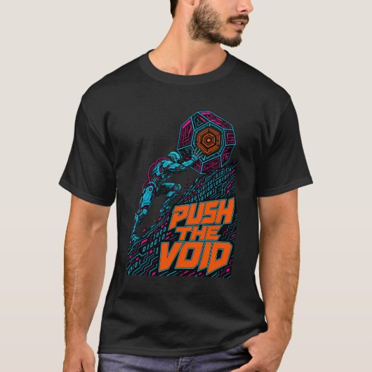 ADOM Voidを押し出す サイバーアート Tシャツ (正面)