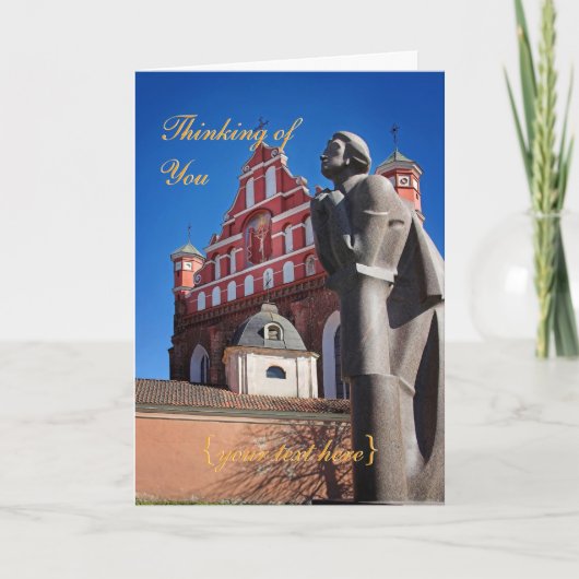 Adomas Mickevicius、-ビリニュス詩人あなたの考えること カード (正面)