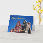 Adomas Mickevicius、ビリニュス-ハッピーバースデー詩人 カード (黄色い花)