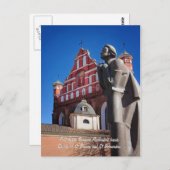 Adomas Mickevicius、詩人の像、Vilnius ポストカード (正面/裏面)