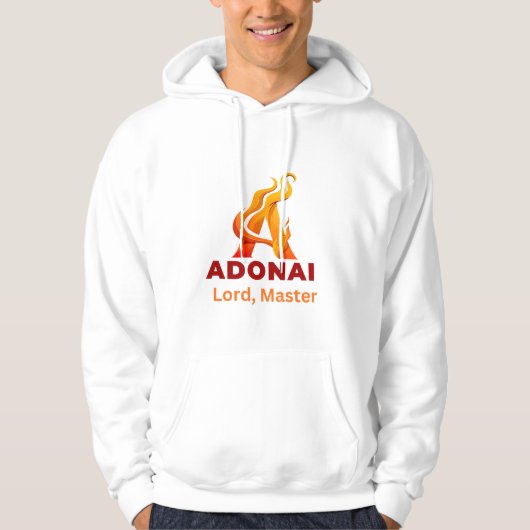 Adonai – Lord and Master Christian Hoodie  パーカ (正面)